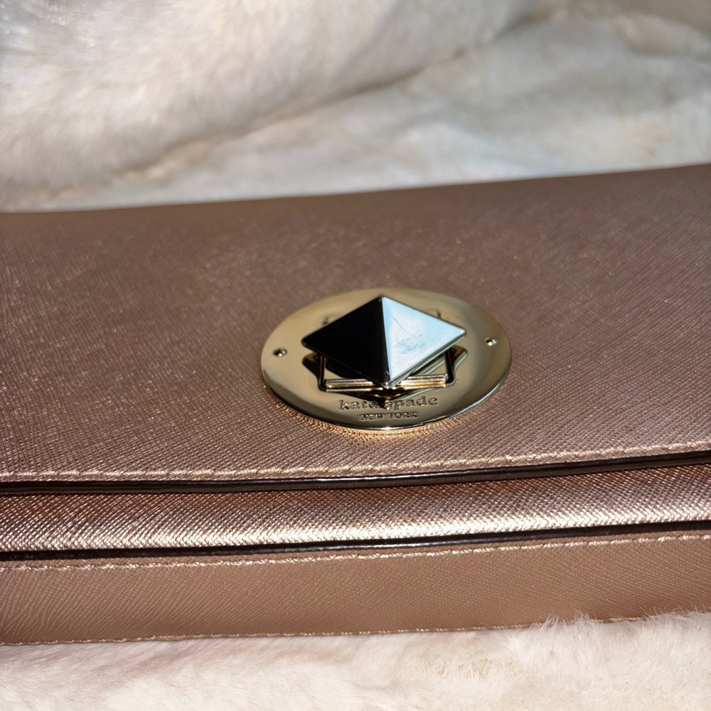 Kate Spade Elegant Metallic Leather Clutch - EUC - Picture 2 of 13